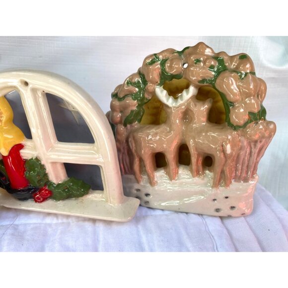 Chistmas Ornaments Hand Crafted Vintage Nativity, Tree, Snowman,Dog,Cats 9pc - Picture 7 of 11